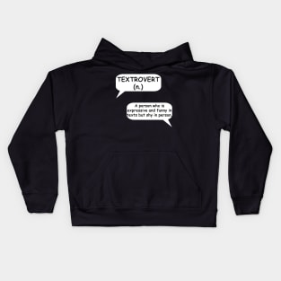 Textrovert - Typography Design Kids Hoodie